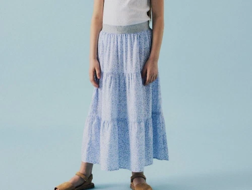 Name It nederdel xenon blå med glitter elastik